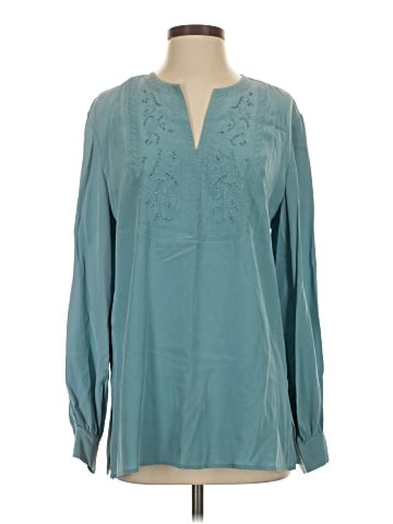 Diane von Furstenberg Long Sleeve Silk Top (view 1)