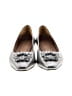Talbots 100% Leather Metallic Silver Flats Size 7 1/2 - photo 2