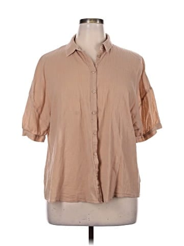 Express 3/4 Sleeve Button-Down Shirt (view 1)