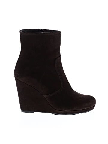 Prada Linea Rossa Suede Wedge Ankle Boots (view 1)