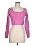 Happily Grey 100% Polyester Pink Long Sleeve Top Size L - photo 1