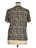 Blooming Jelly Animal Print Tan Short Sleeve Turtleneck Size XL - photo 2