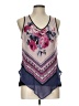 A. Byer 100% Polyester Blue Pink Sleeveless Blouse Size L - photo 1