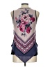 A. Byer 100% Polyester Blue Pink Sleeveless Blouse Size L - photo 2