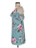 Everly 100% Polyester Floral Teal Casual Dress Size S - photo 5