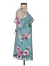 Everly 100% Polyester Floral Teal Casual Dress Size S - photo 4