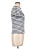 SO 100% Cotton Stripes Blue Short Sleeve Turtleneck Size L - photo 4