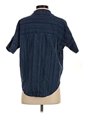 Madewell Courier Button-Back Shirt in Cecile Stripe (view 2)