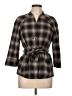 Signature by Larry Levine Plaid Brown Coat Size 10 - photo 1