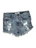 Almost Famous Blue Denim Shorts Size 0 - photo 1