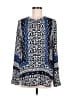 Ann Taylor LOFT 100% Polyester Blue Long Sleeve Blouse Size M - photo 1