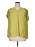 Carolina Belle 100% Polyester Green Short Sleeve Blouse Size 1X - photo 1