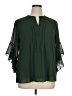 Timeson 100% Polyester Green Teal 3/4 Sleeve Blouse Size XL - photo 1