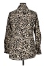 Foxcroft Animal Print Tan Long Sleeve Blouse Size 14 - photo 2
