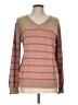 Nautica 100% Baumwolle Stripes Tan Pullover Sweater Size L - photo 1