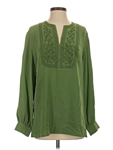 Diane von Furstenberg Long Sleeve Silk Top (view 1)