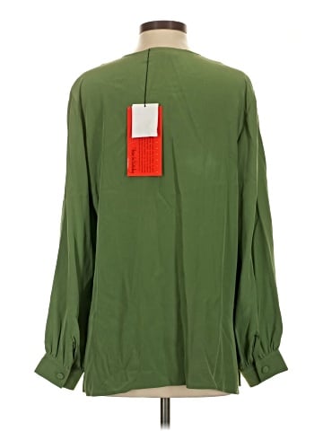 Diane von Furstenberg Long Sleeve Silk Top (view 2)