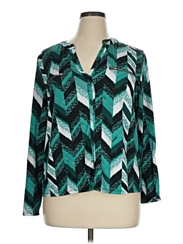 NY Collection Long Sleeve Blouse (view 1)