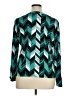 NY Collection Chevron-herringbone Teal Long Sleeve Blouse Size XL - photo 2