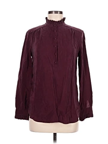 Amanda Uprichard Long Sleeve Silk Top (view 1)