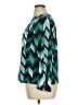 NY Collection Chevron-herringbone Teal Long Sleeve Blouse Size XL - photo 5