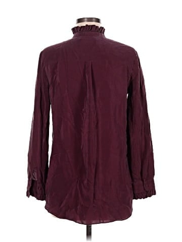 Amanda Uprichard Long Sleeve Silk Top (view 2)