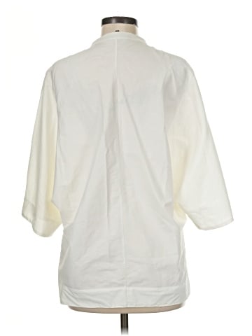 Lafayette 148 New York 3/4 Sleeve Button-Down Shirt (view 2)