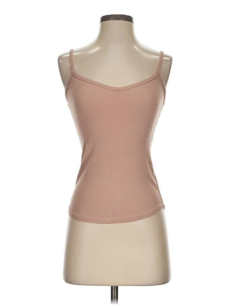 Pre-owned Lna Tank Top Tan Strapless Neckline Tops