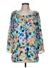 Spense 100% Polyester Blue 3/4 Sleeve Blouse Size M - photo 1