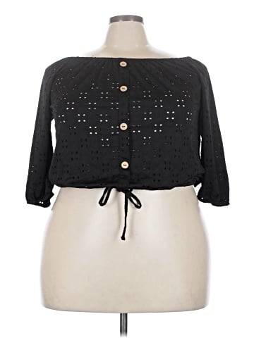 No Boundaries 3/4 Sleeve Blouse (view 1)