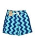 Mini Boden 100% Polyester Chevron-herringbone Blue Shorts Size 7 - 8 - photo 1