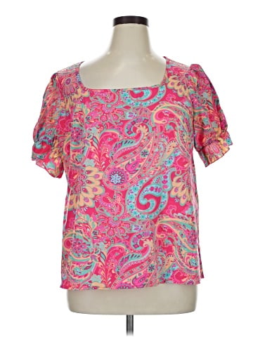 Eliza J Short Sleeve Blouse (view 1)