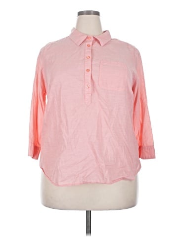 Guess Jeans 3/4 Sleeve Button-Down Shirt (view 1)