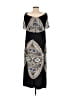 Mossimo 100% Polyester Paisley Black Casual Dress Size M - photo 2