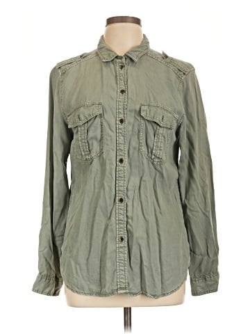 American Eagle Outfitters Long Sleeve Button-Down Shirt (view 1)