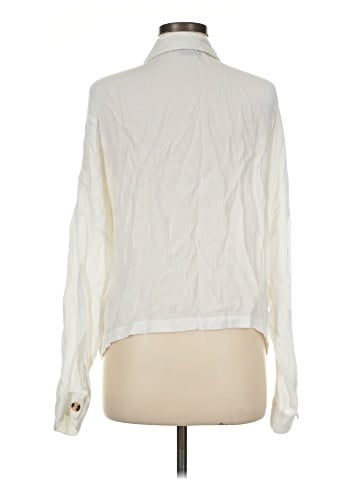 Topshop Long Sleeve Button-Down Shirt (view 2)