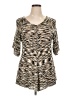 Faded Glory 100% Acrylic Animal Print Brown Pullover Sweater Size XL - photo 1