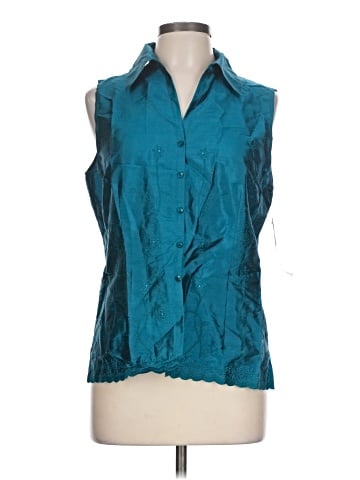 Robbie Bee Sleeveless Silk Top (view 1)