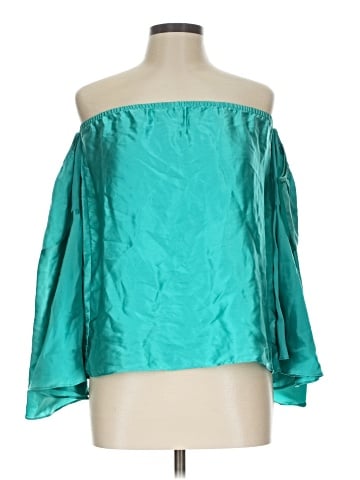 Aum-Couture 3/4 Sleeve Silk Top (view 1)