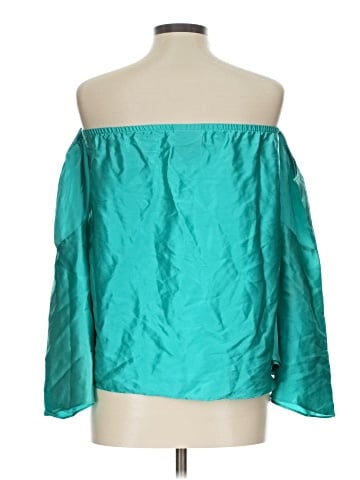 Aum-Couture 3/4 Sleeve Silk Top (view 2)