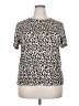 Blooming Jelly Animal Print Tan Short Sleeve Turtleneck Size XXL - photo 1
