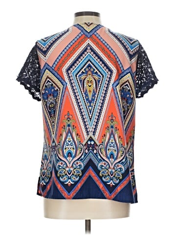 Skies Are Blue Short Sleeve Blouse (view 2)