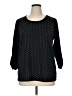 Robert Louis Polka Dots Black 3/4 Sleeve T-Shirt Size XL - photo 1