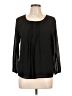 Naked Zebra 100% Polyester Black 3/4 Sleeve Blouse Size L - photo 1