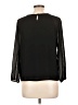 Naked Zebra 100% Polyester Black 3/4 Sleeve Blouse Size L - photo 2
