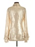 Maeve 100% Polyester Metallic Ivory Long Sleeve Blouse Size S - photo 2
