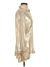 Maeve 100% Polyester Metallic Ivory Long Sleeve Blouse Size S - photo 4