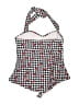 Hot Topic Checkered-gingham Red Black One Piece Swimsuit Size Lg (0) - photo 2