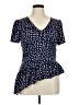 Maison Jules Blue Short Sleeve Top Size XL - photo 1