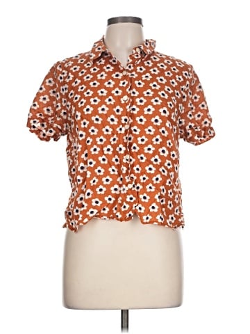 En Thread Short Sleeve Blouse (view 1)